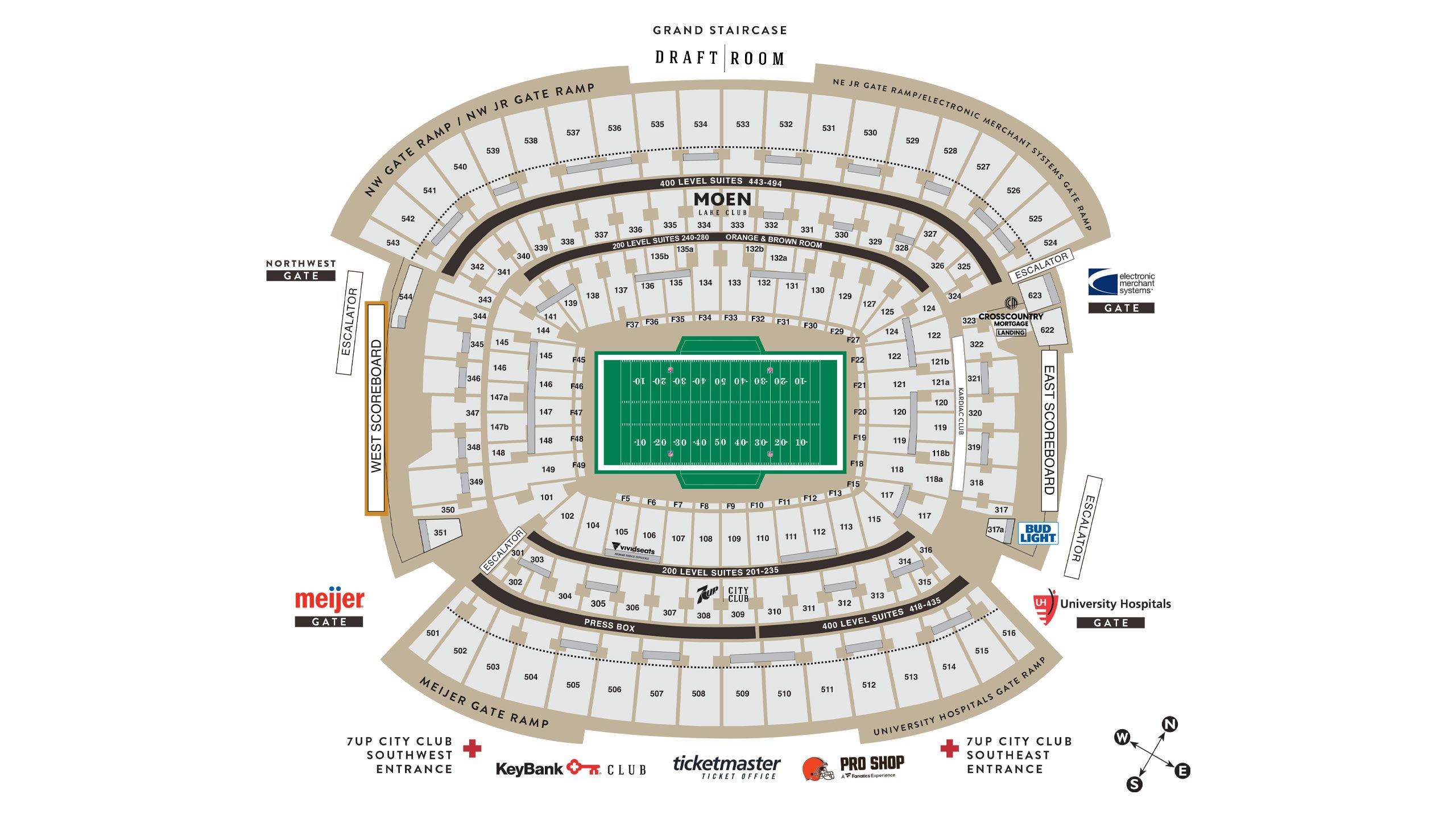 Cleveland Browns Parking Lots & Passes at Cleveland Browns Stadium