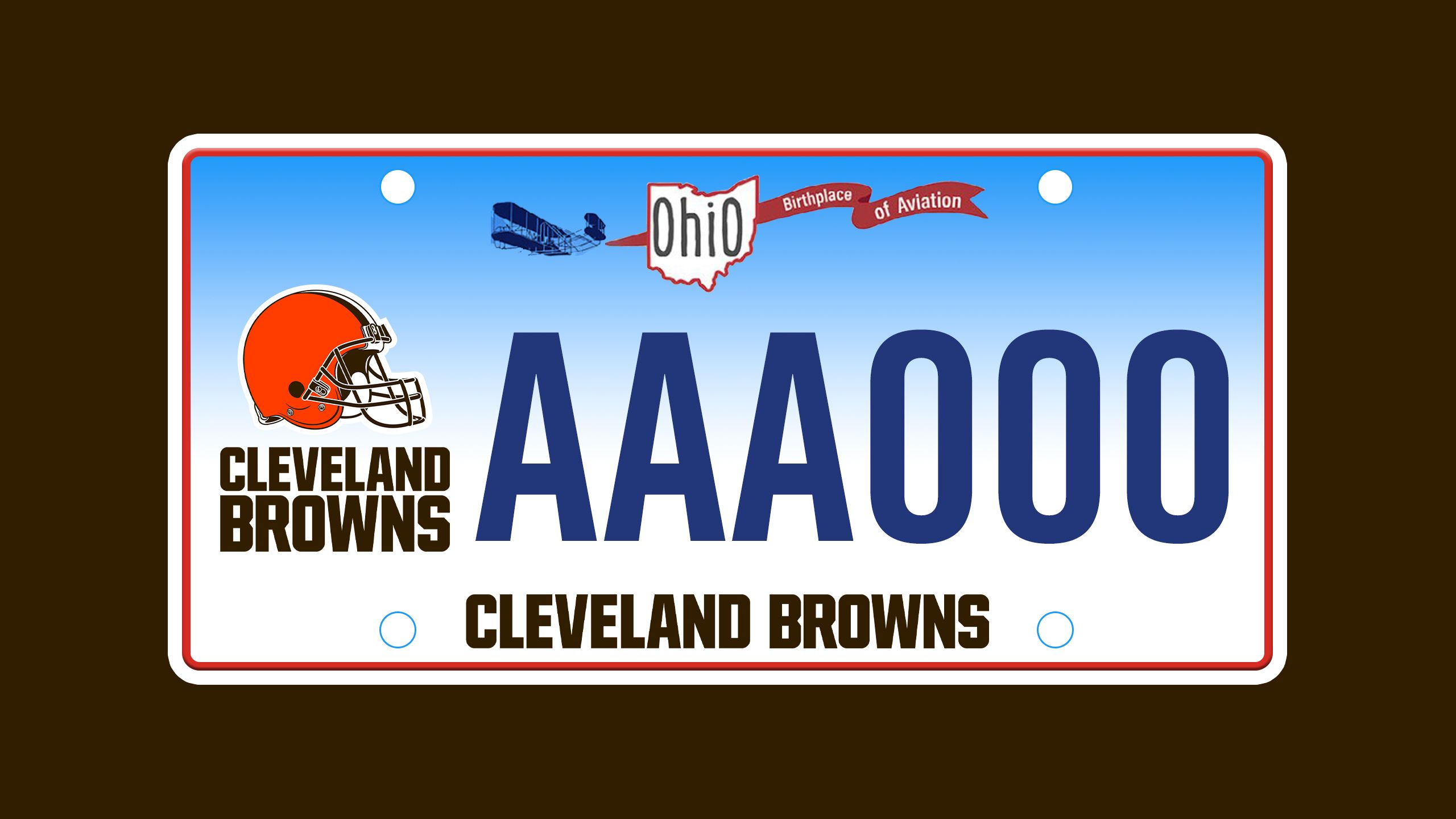 Cleveland Browns License Plate - Sports Fan Shop