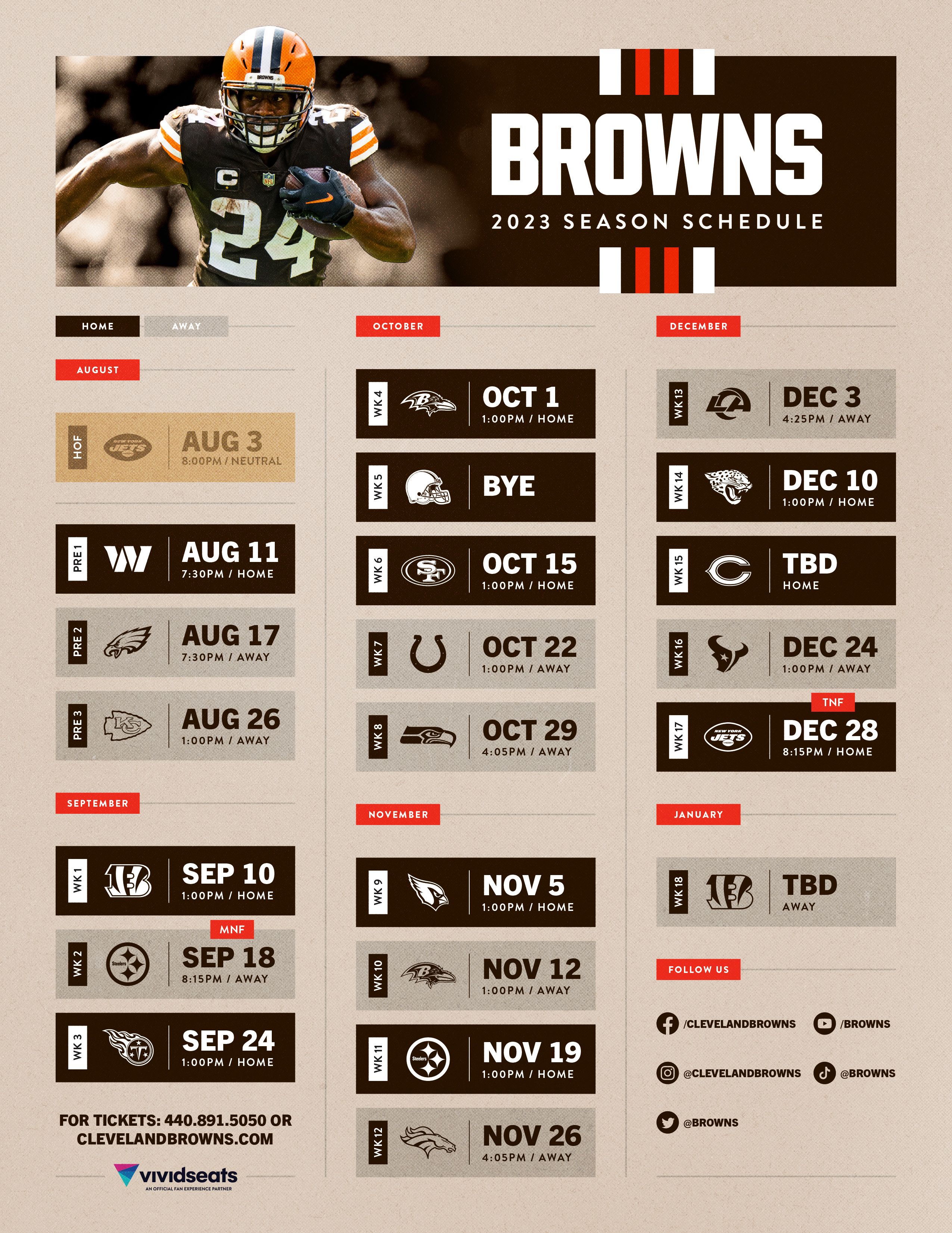 Cleveland Browns Schedule 2025 To 2025 Calendar Anny Horatia