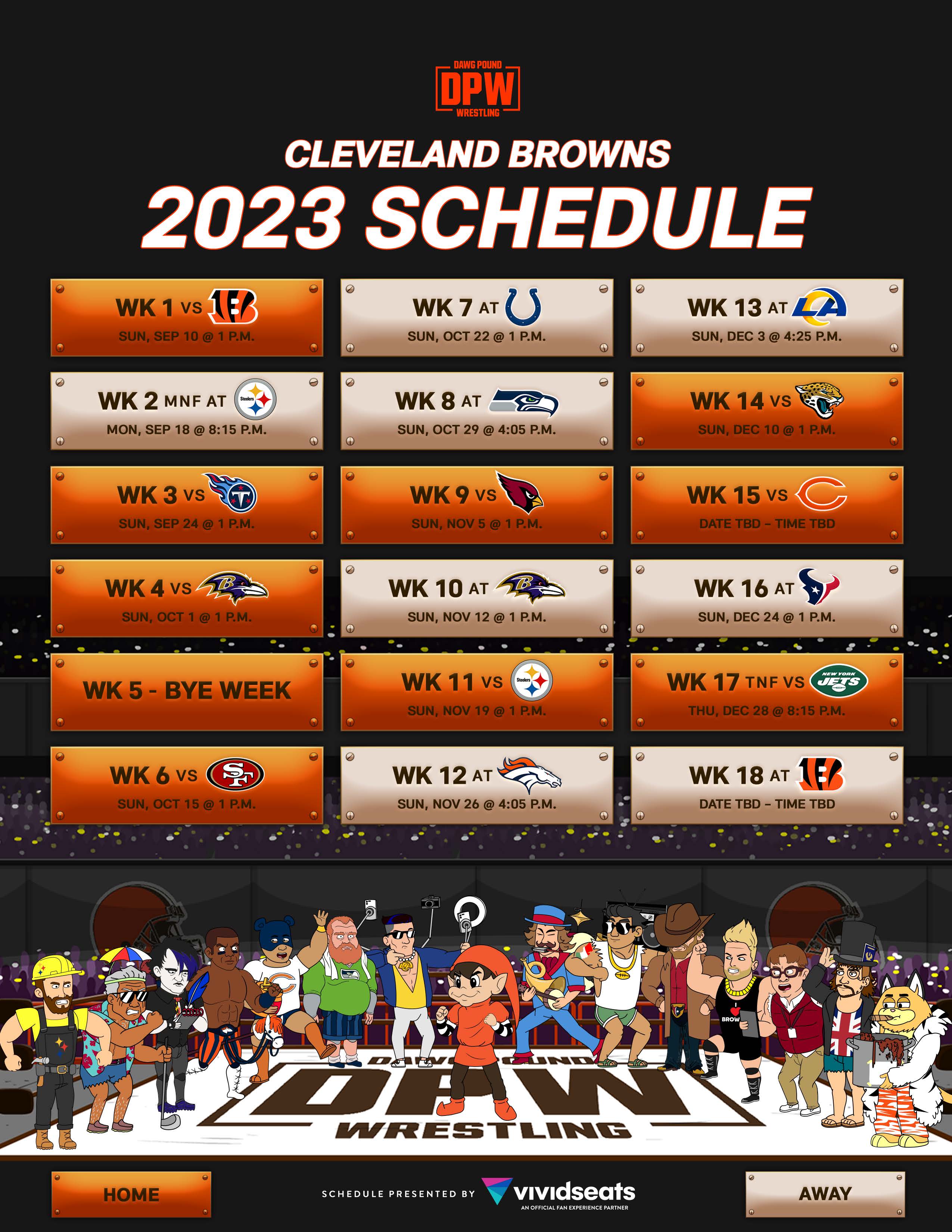 Cleveland Browns Schedule  Browns Games and Scores in 2023