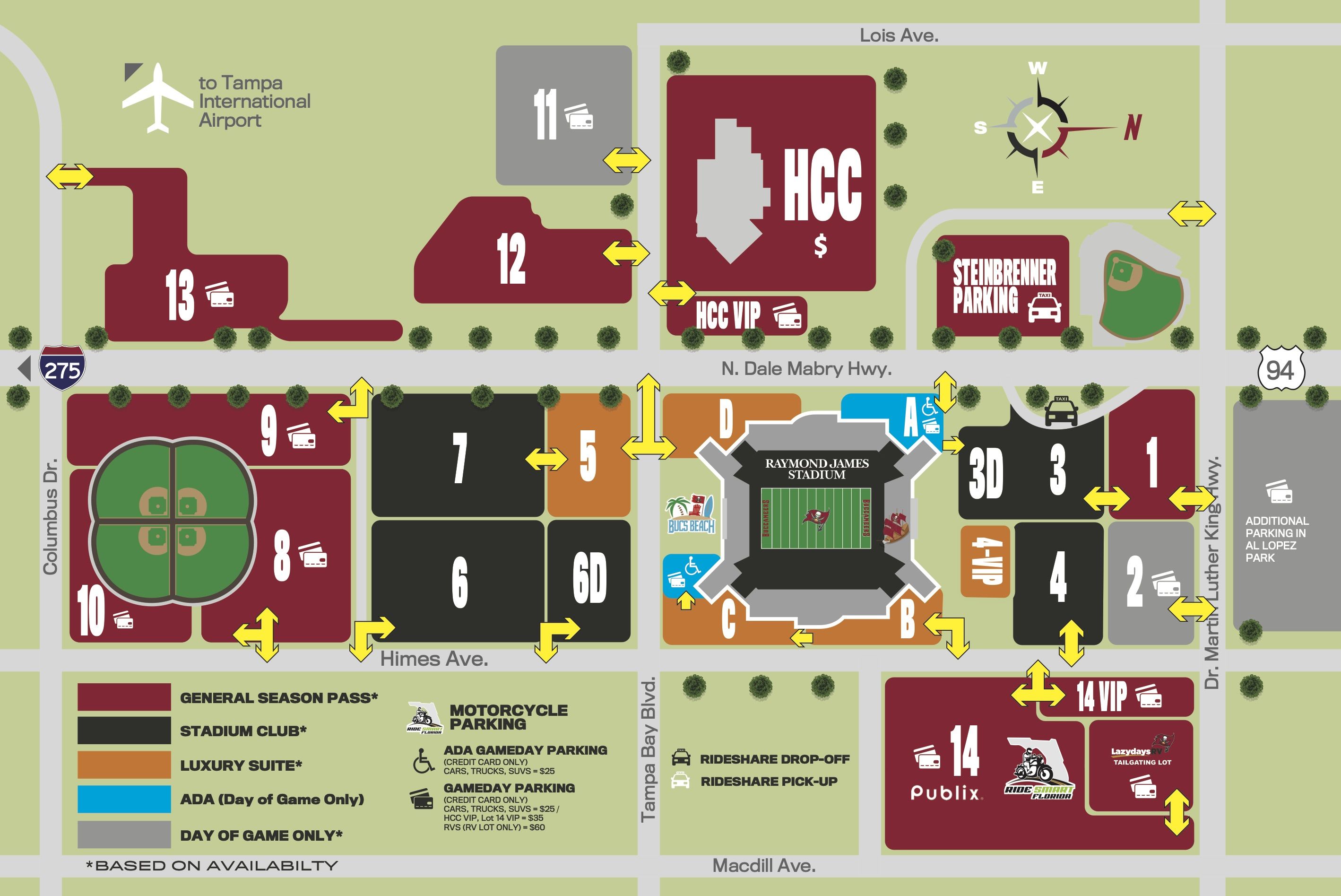 raymond james parking map Raymond James Stadium Parking raymond james parking map