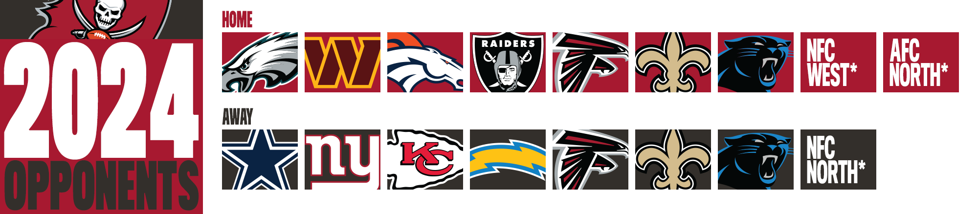 Tampa Bay Buccaneers' Opponents for 2023-24 NFL Season Schedule