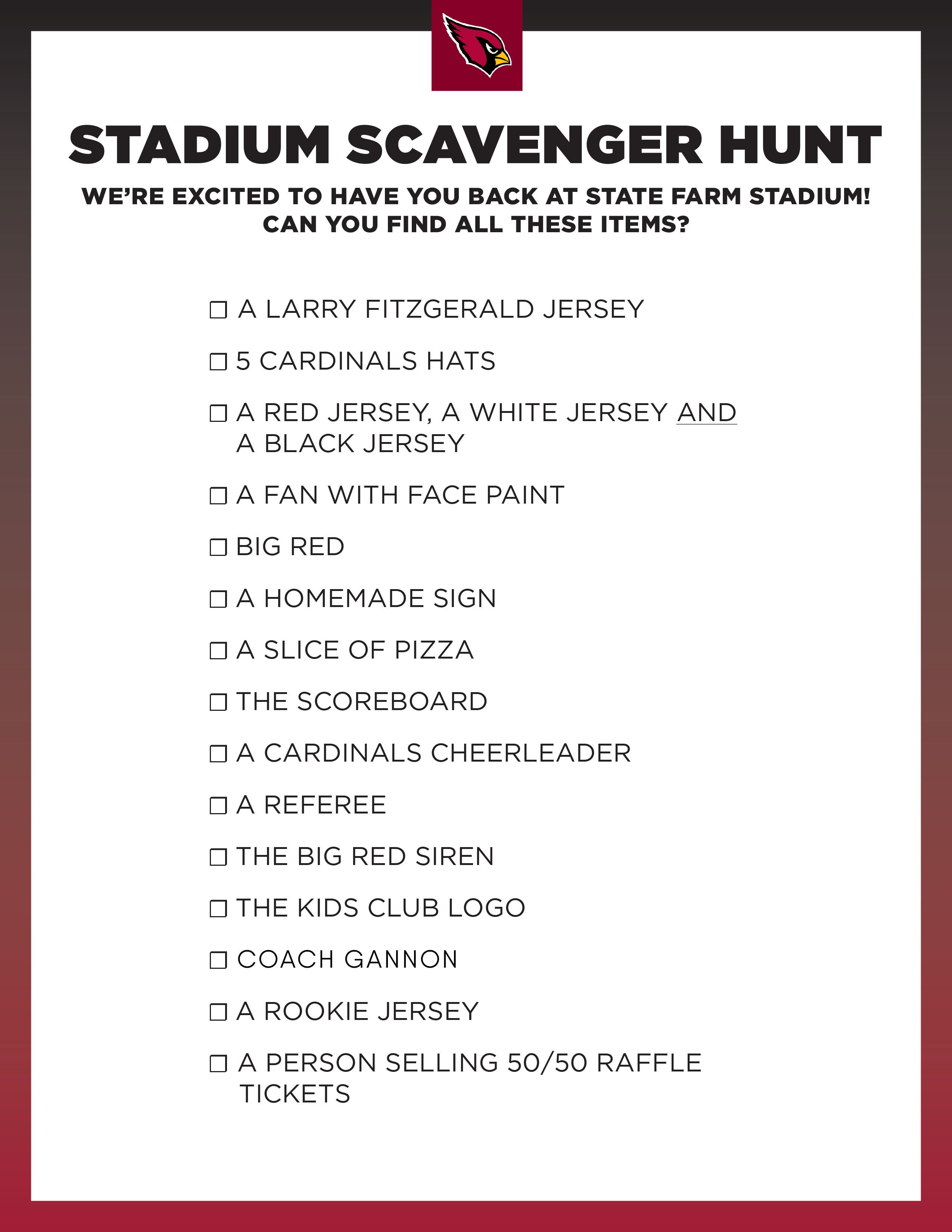 Stadium Scavenger Hunt