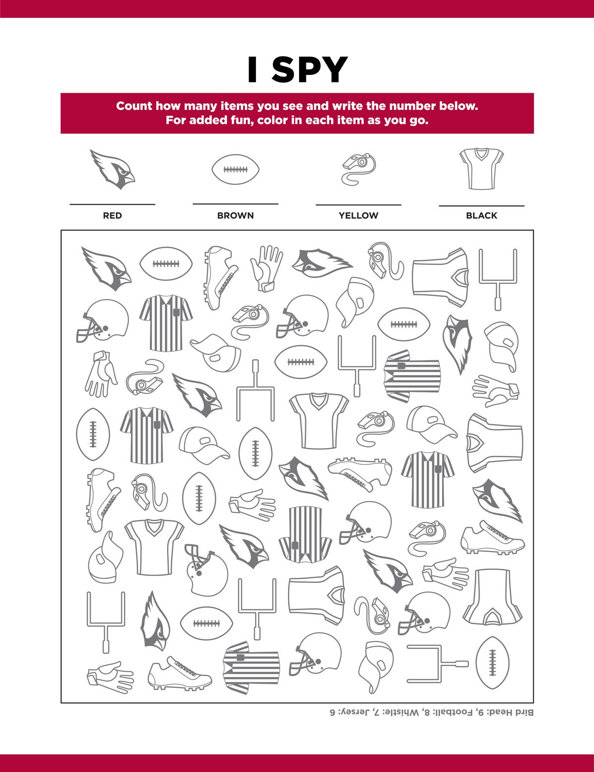 I Spy Kids Club Activity Sheet