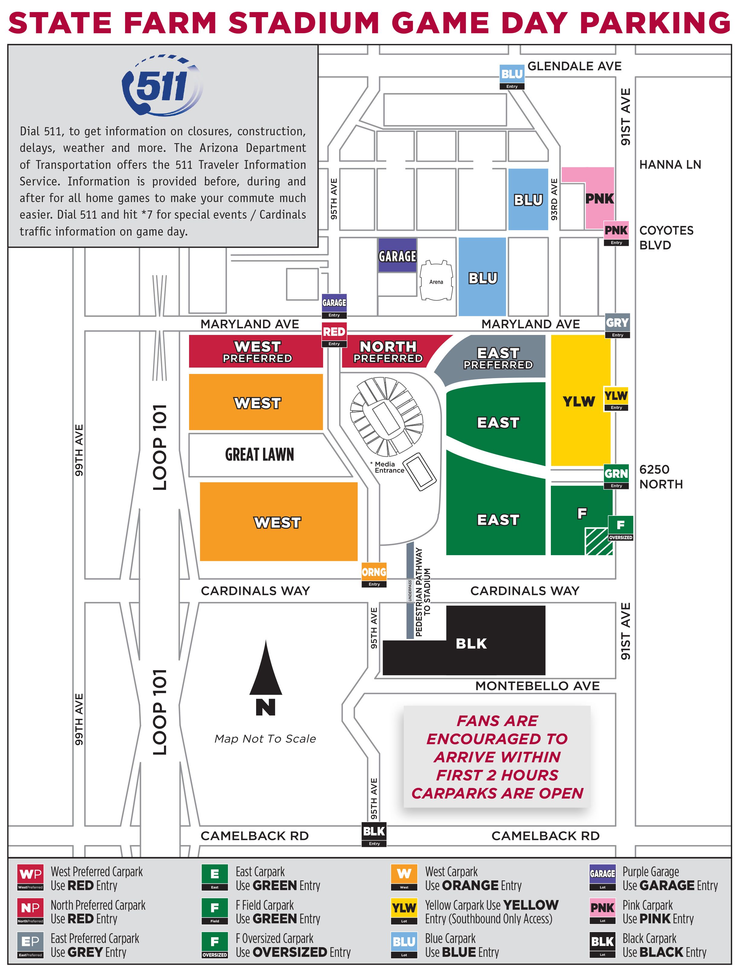 university of phoenix stadium parking map Arizona Cardinals Home The Official Source Of The Latest university of phoenix stadium parking map