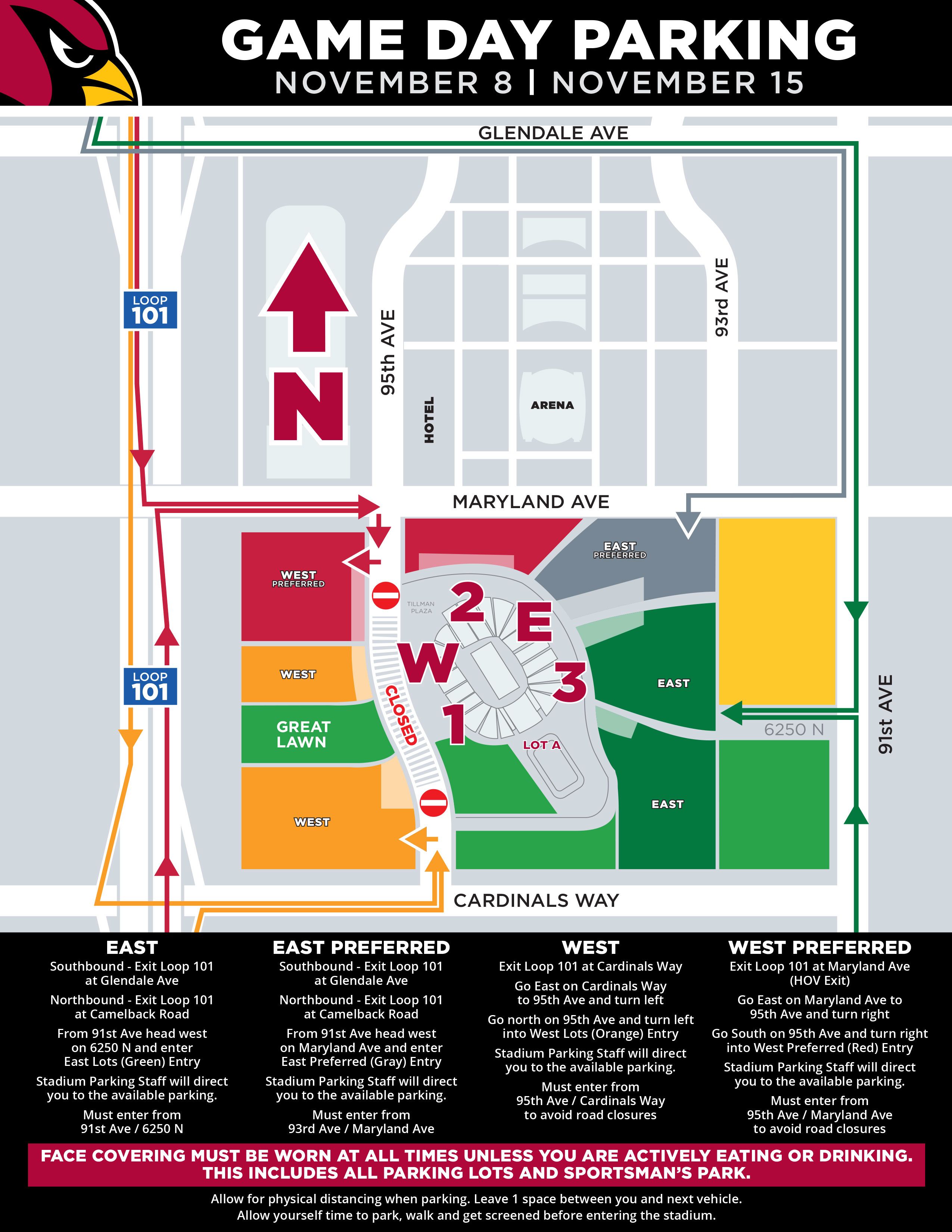 Cardinals Stadium Parking Map Images and Photos finder