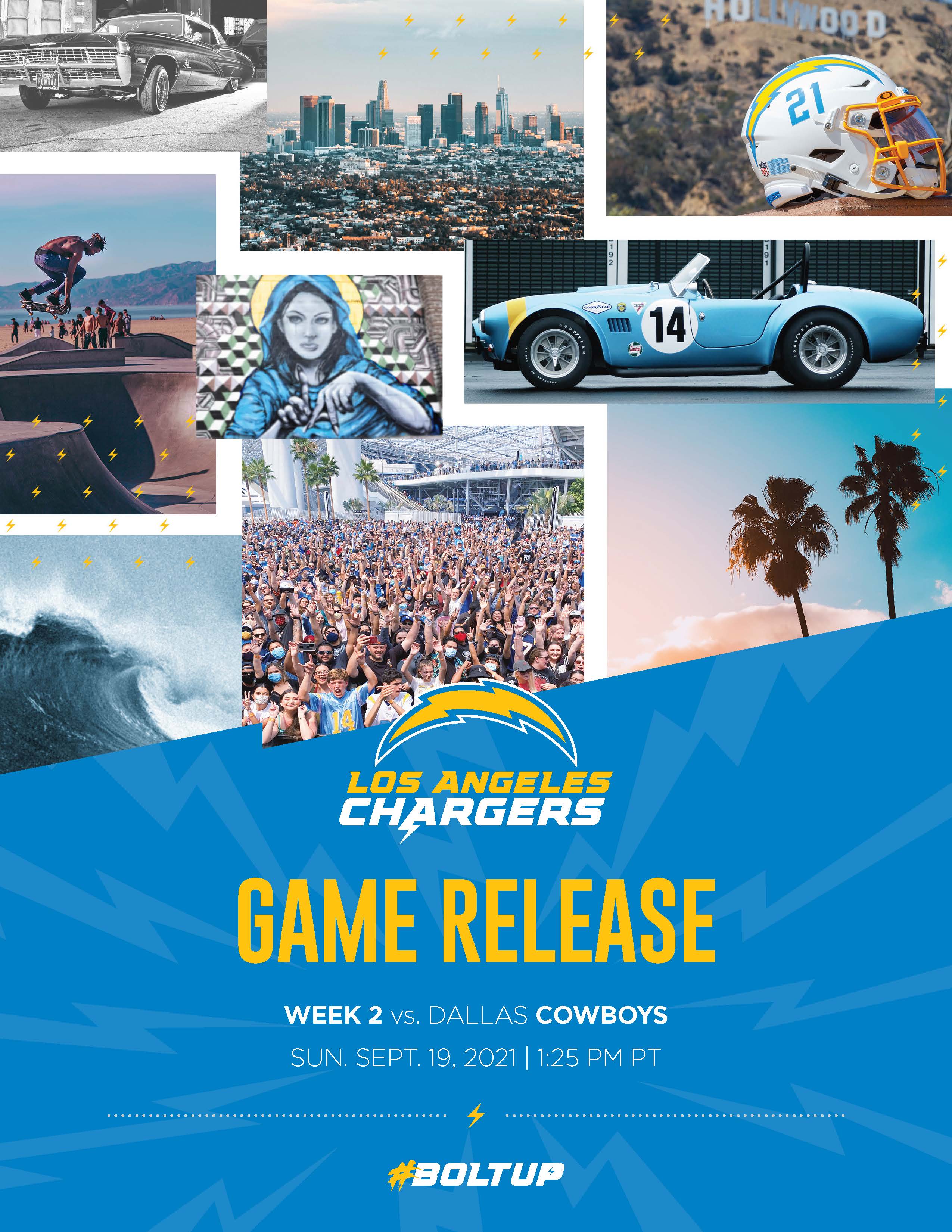 Dallas Cowboys at Los Angeles Chargers on September 19, 2021