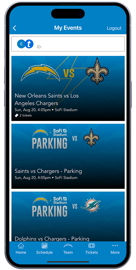 ticketmaster chargers dolphins