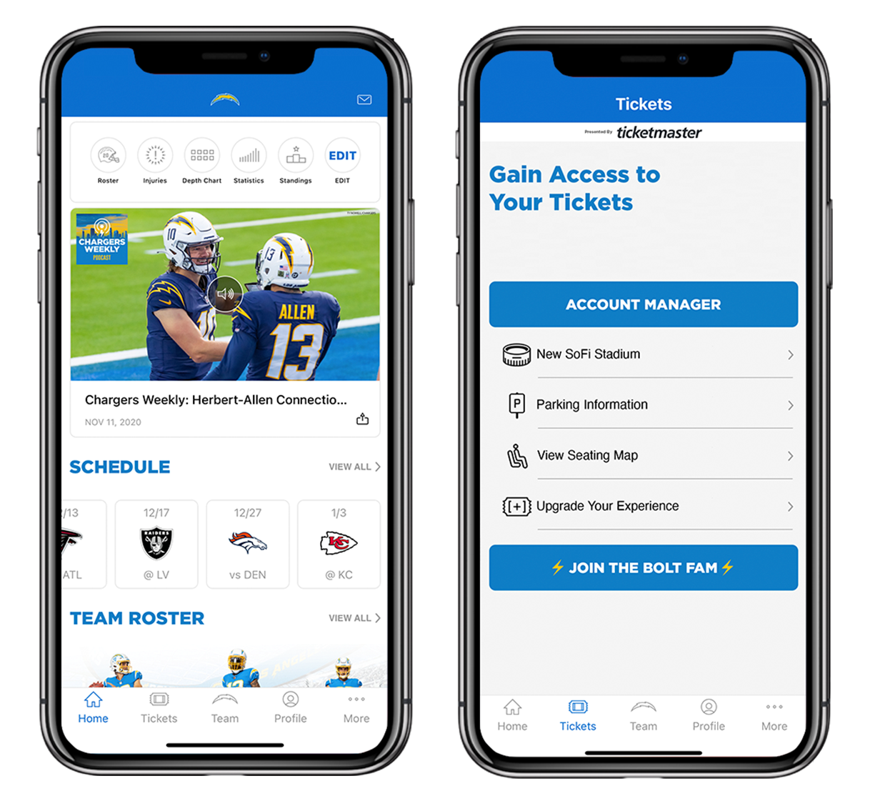 Los Angeles Chargers Mobile Ticketing