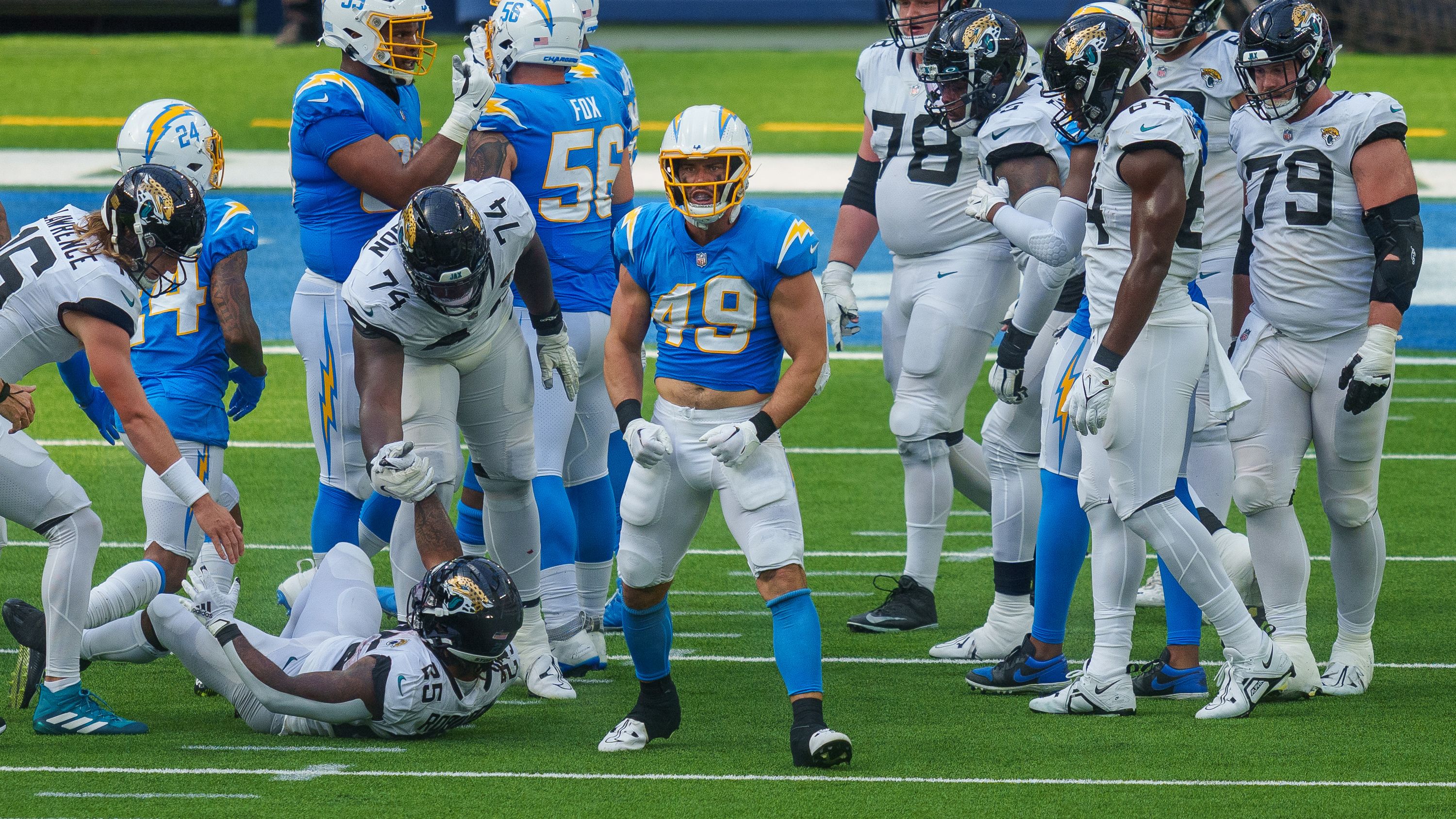 jacksonville jaguars at los angeles chargers