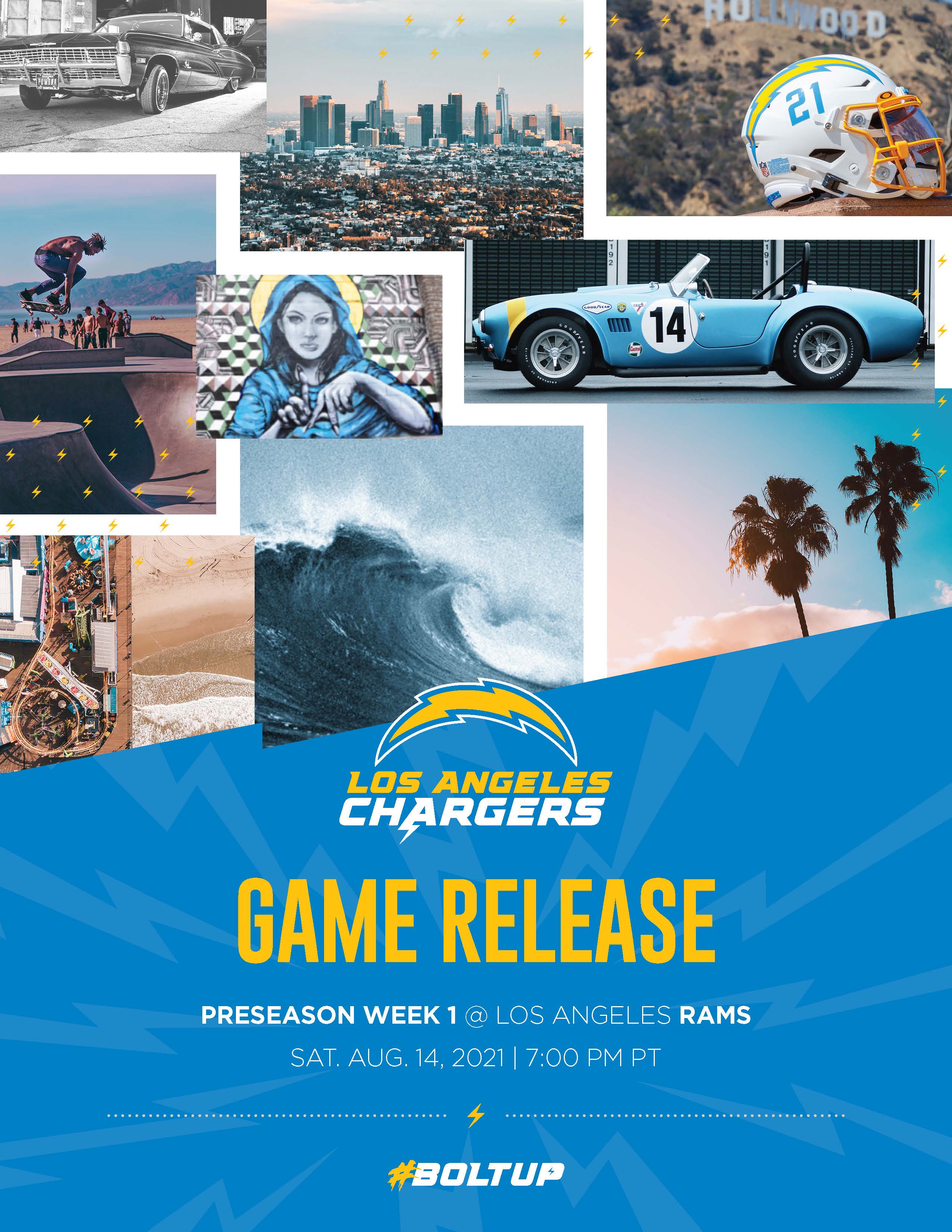 Los Angeles Chargers at Los Angeles Rams on August 14, 2021