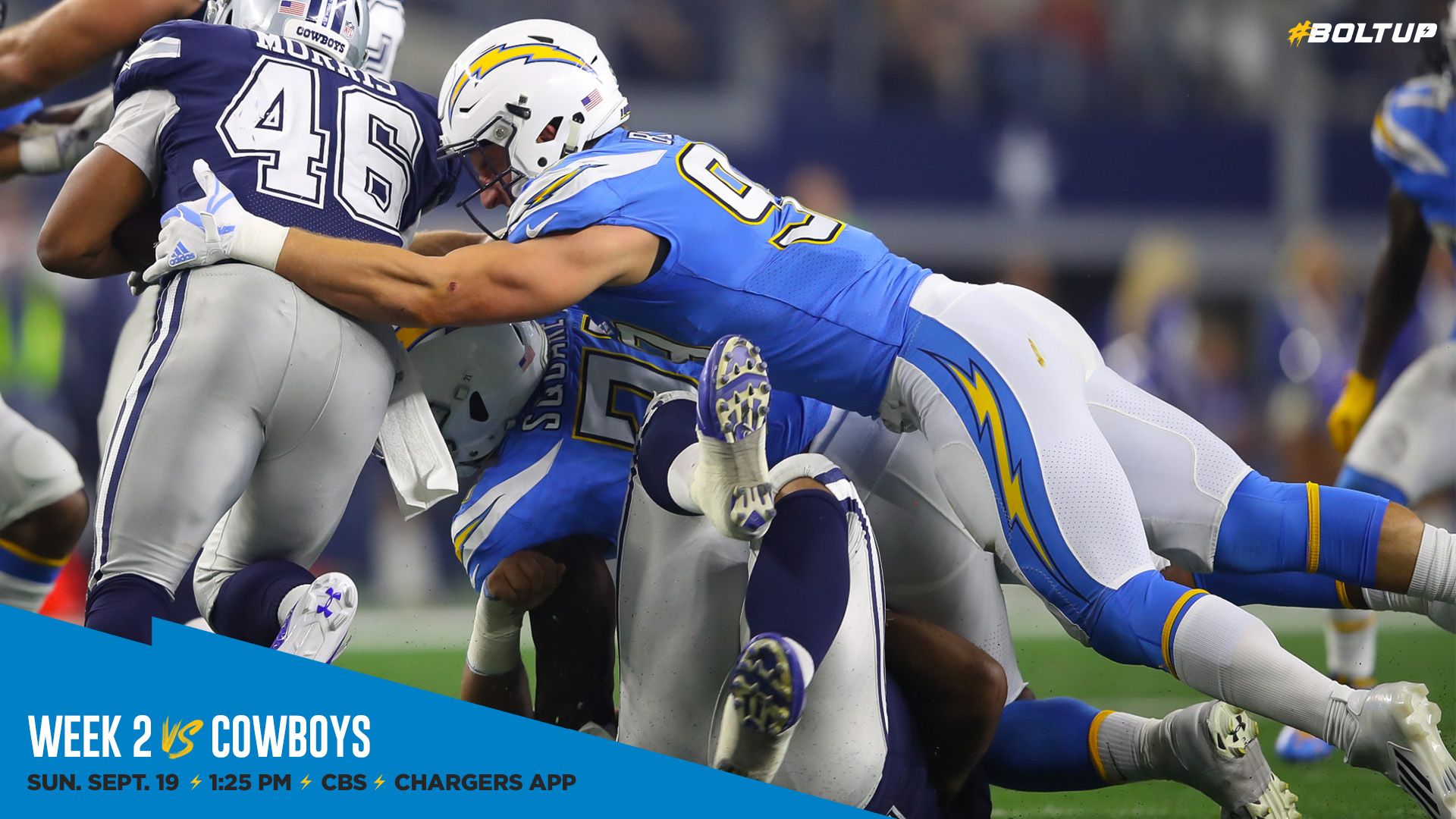 Chargers vs. Cowboys: Los Angeles wearing powder blue uniforms for  Thanksgiving Day 