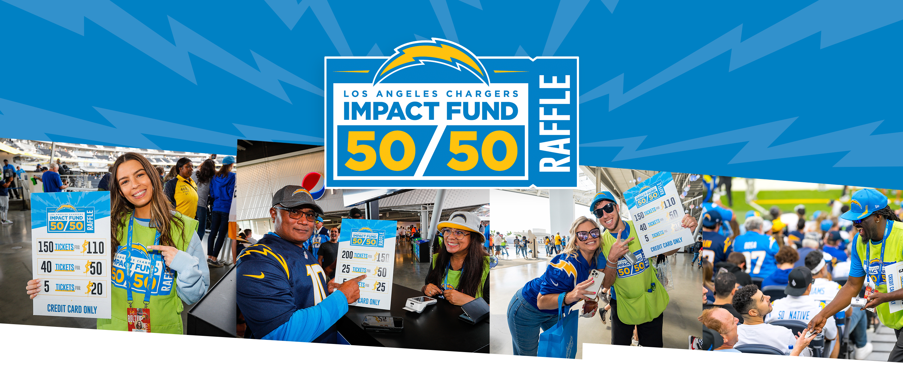 50/50 Raffle  Los Angeles Chargers