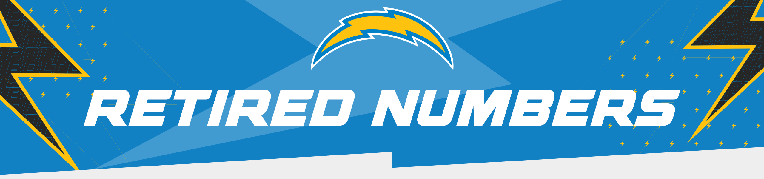 Chargers retired hot sale jerseys