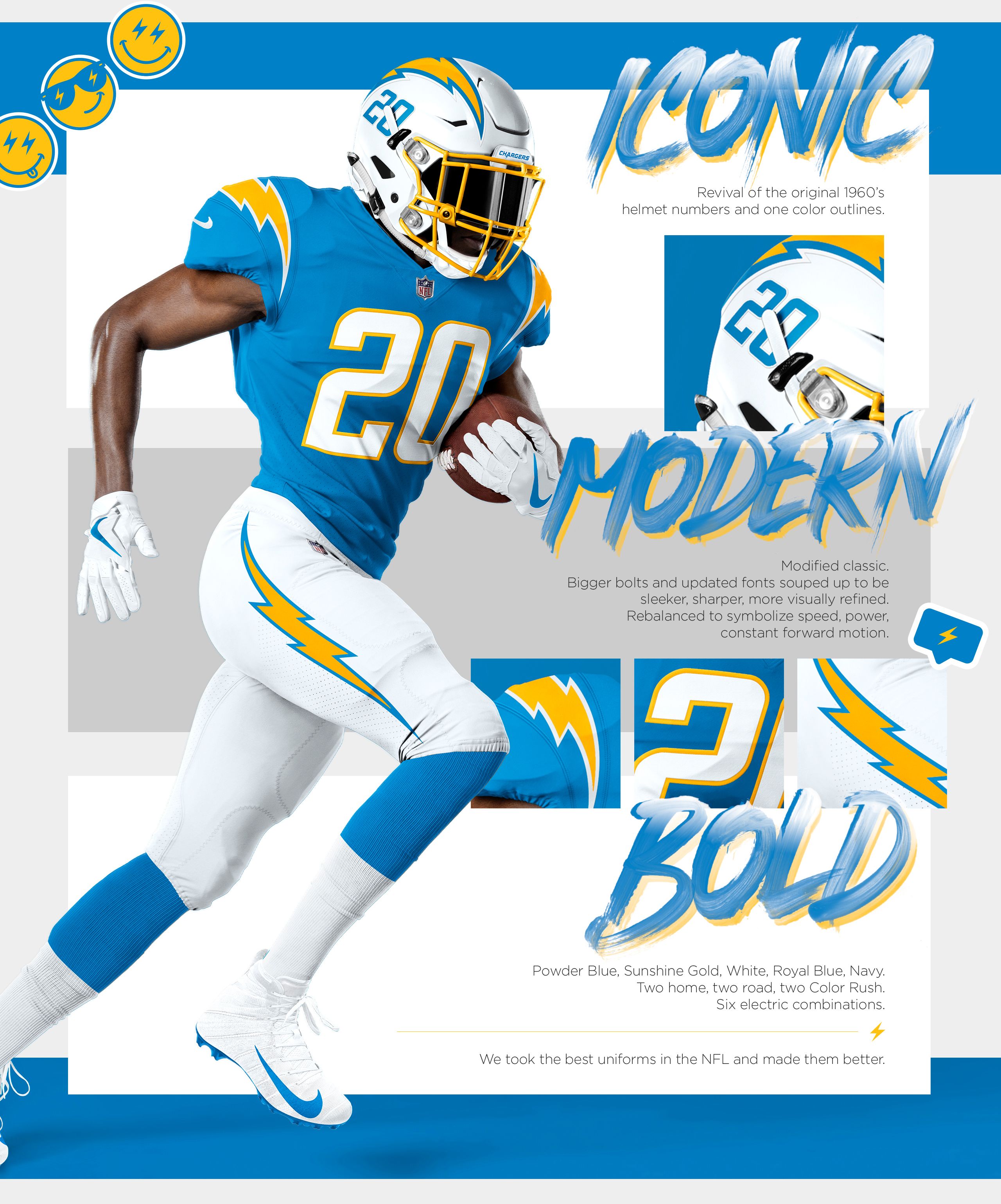 Angeles Chargers Uniforms 2020 Off