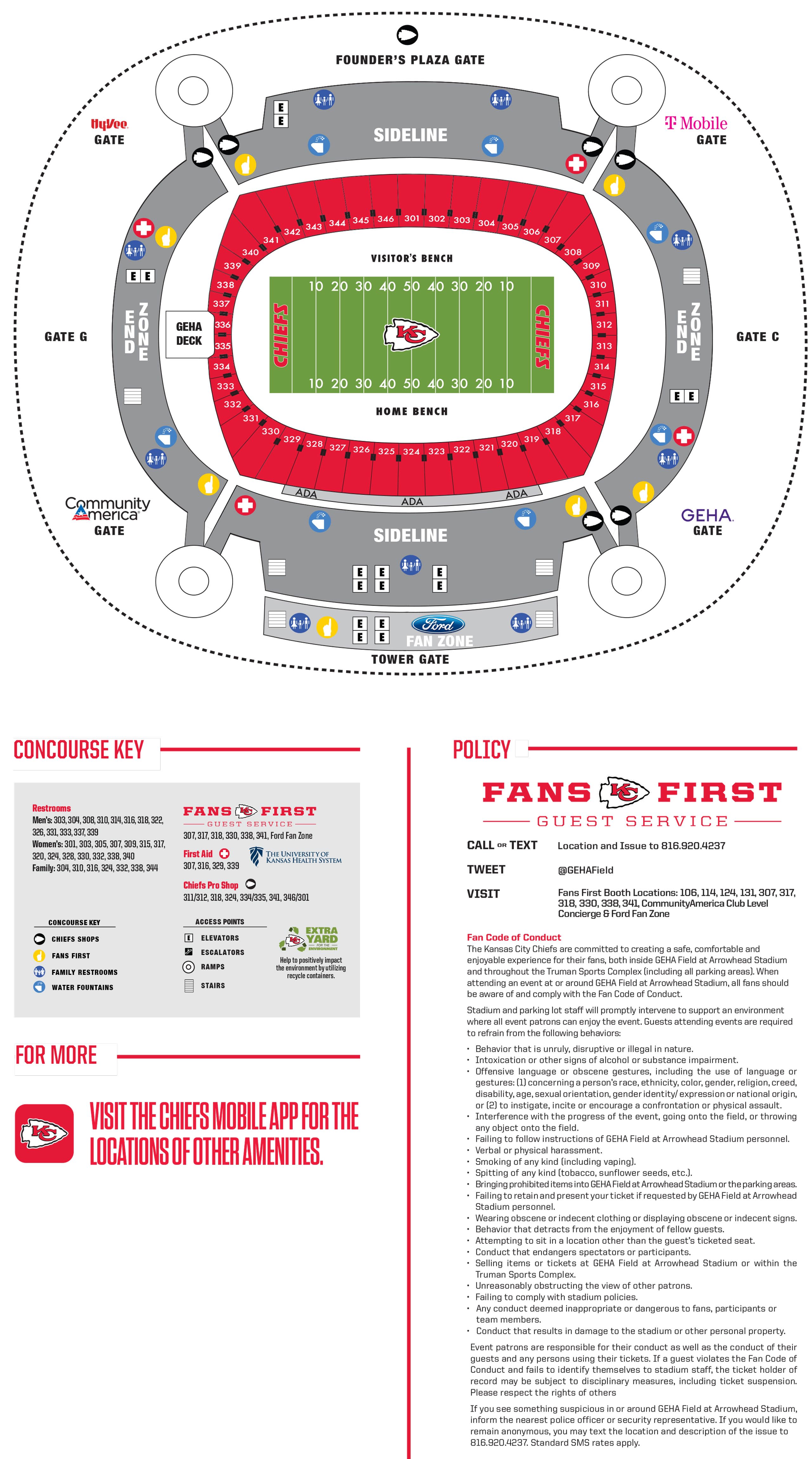 GEHA Field at Arrowhead CommunityAmerica Club Level Map