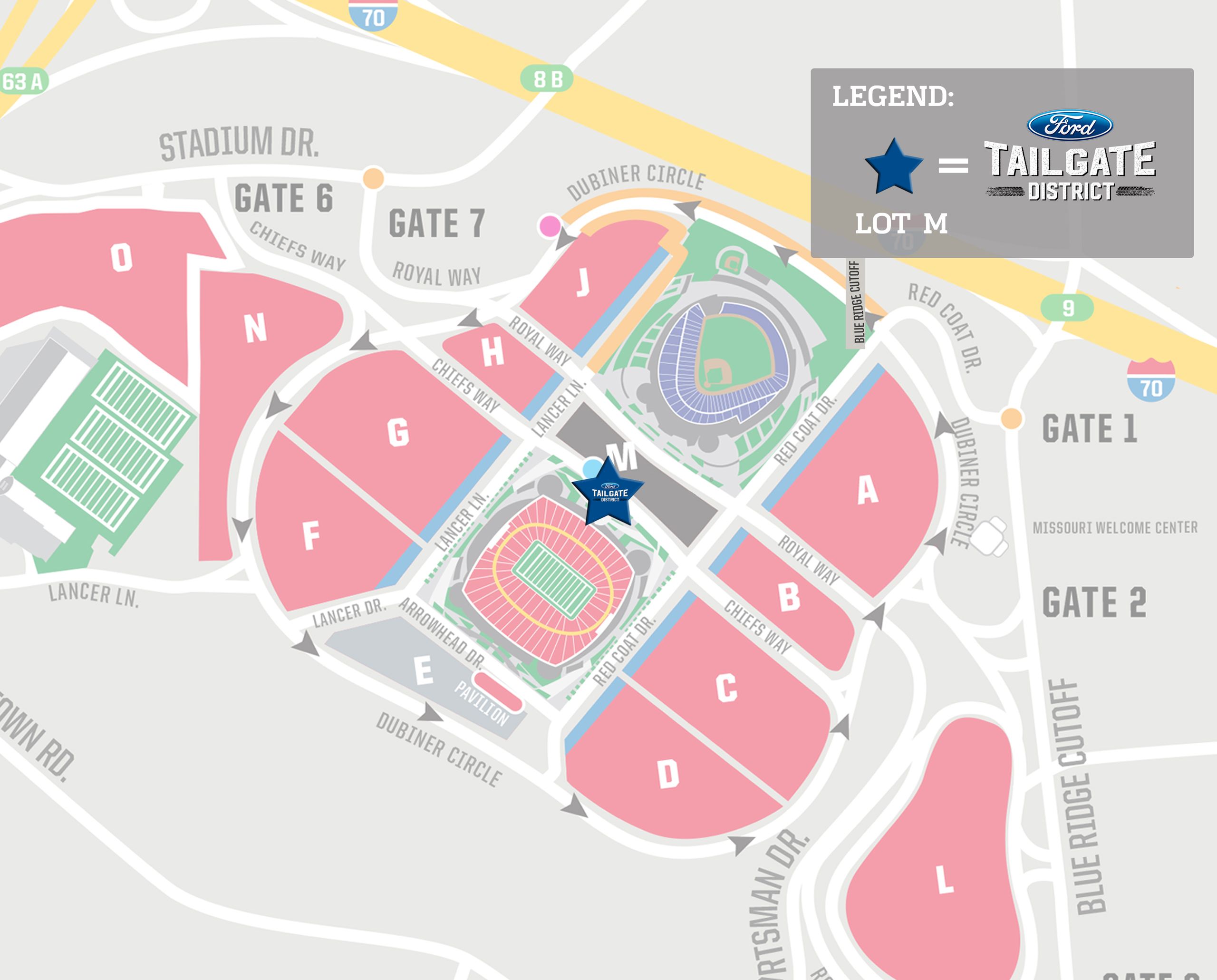 arrowhead stadium parking map The Ford Tailgate District Kansas City Chiefs Chiefs Com arrowhead stadium parking map