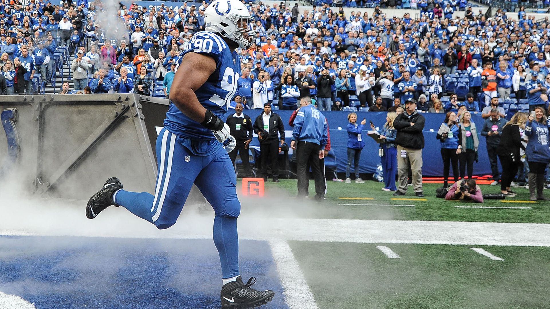 Detroit Lions vs. Indianapolis Colts. Fans support on NFL Game