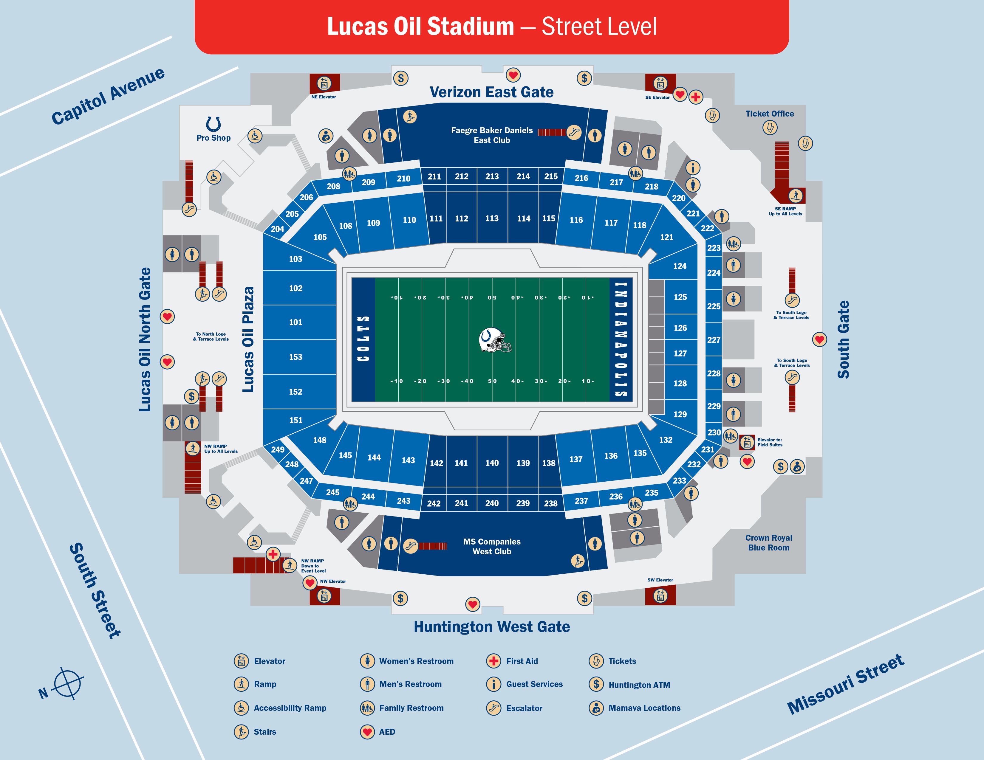 Colts Stadium Maps Indianapolis Colts
