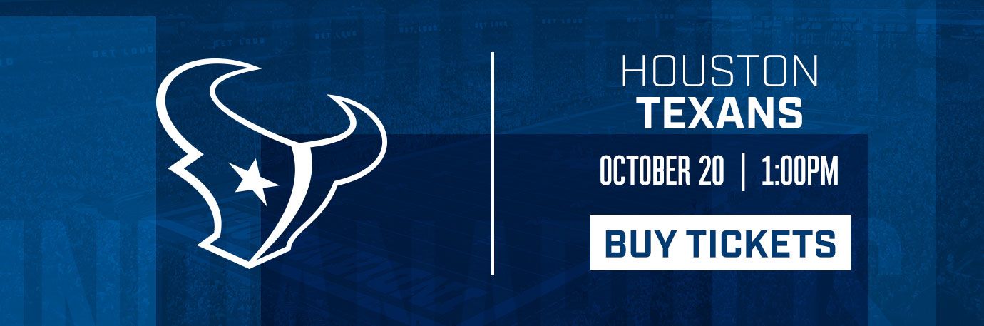 No-Fee 'Ghost Sale' Tickets Available For Next Three Colts Home Games  Beginning October 28th at 10 a.m.