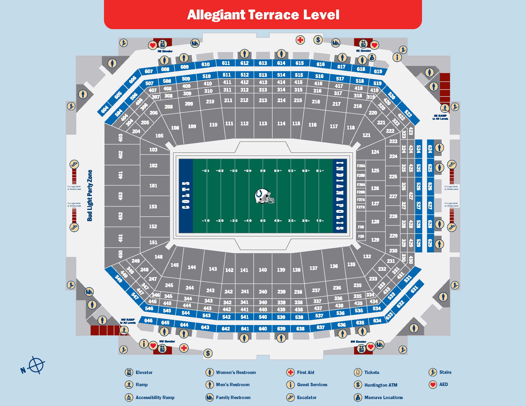 Colts 2022 Season Ticket Price Map