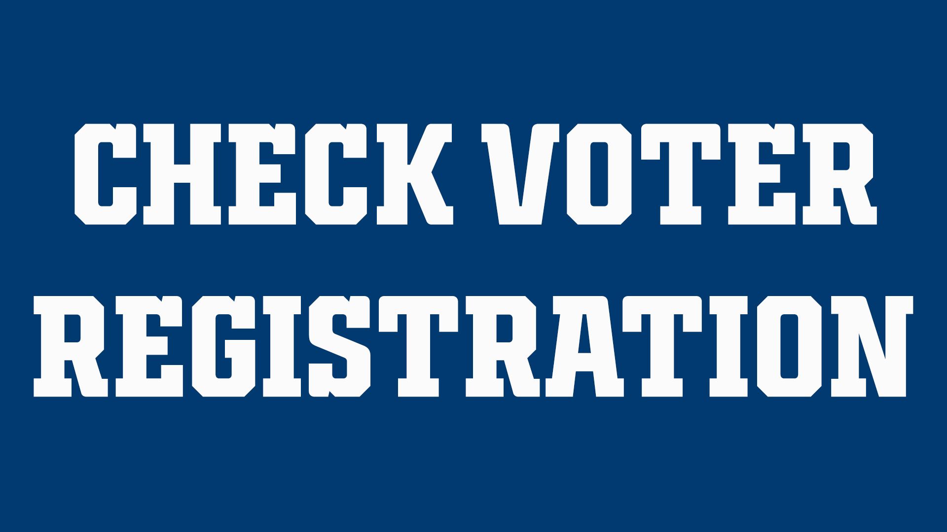 Indianapolis Colts For The Future: Check Voter Registration