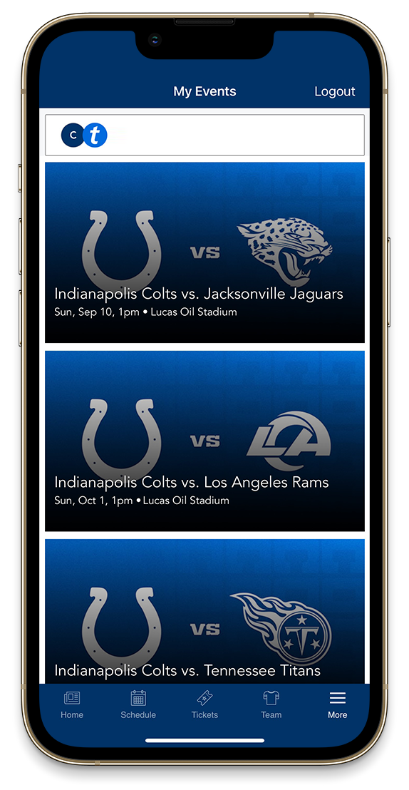 Indianapolis Colts Game Ticket Gift Voucher