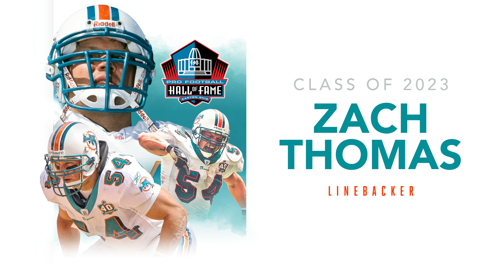 Zach Thomas - Linebacker - Hall of Fame - Class of 2023