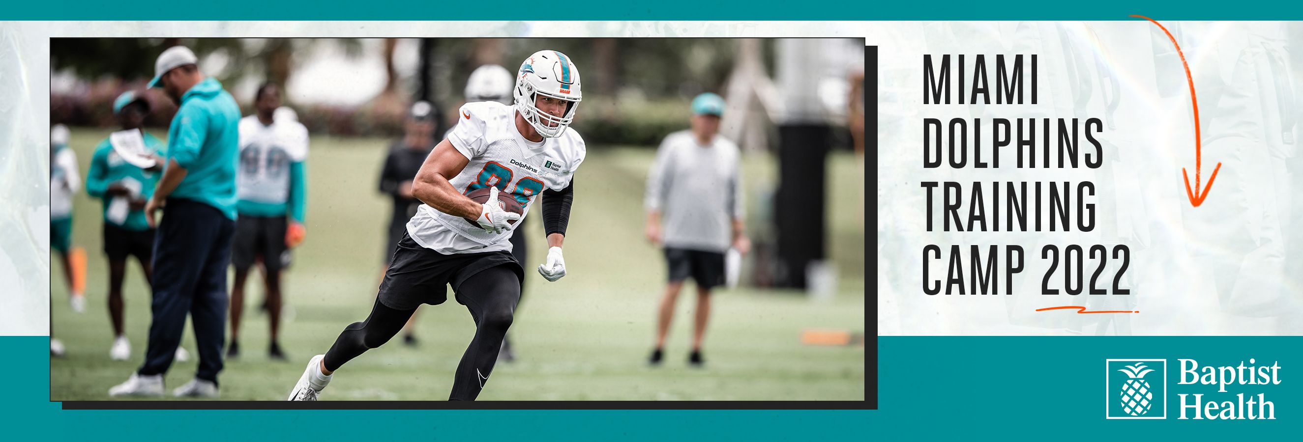 Image of a 91 Dolphins player, Mike Gesicki

91 Dolphins Training Camp 2022

91 Dolphins Training Camp - Presented by Baptist Health