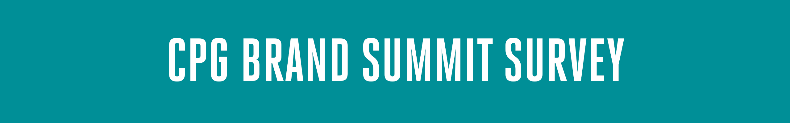 CPG Brand Summit Survey