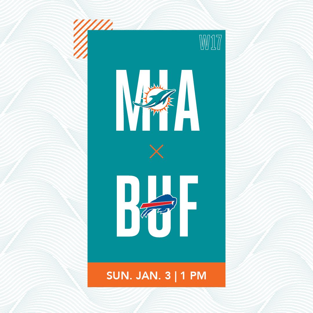 Graphic: Gameday Theater Week 17 - Bills at Dolphins