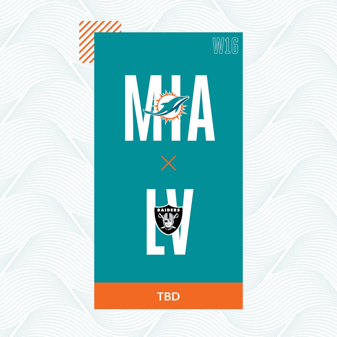 Graphic: Gameday Theater Week 16 - Dolphins at Raiders