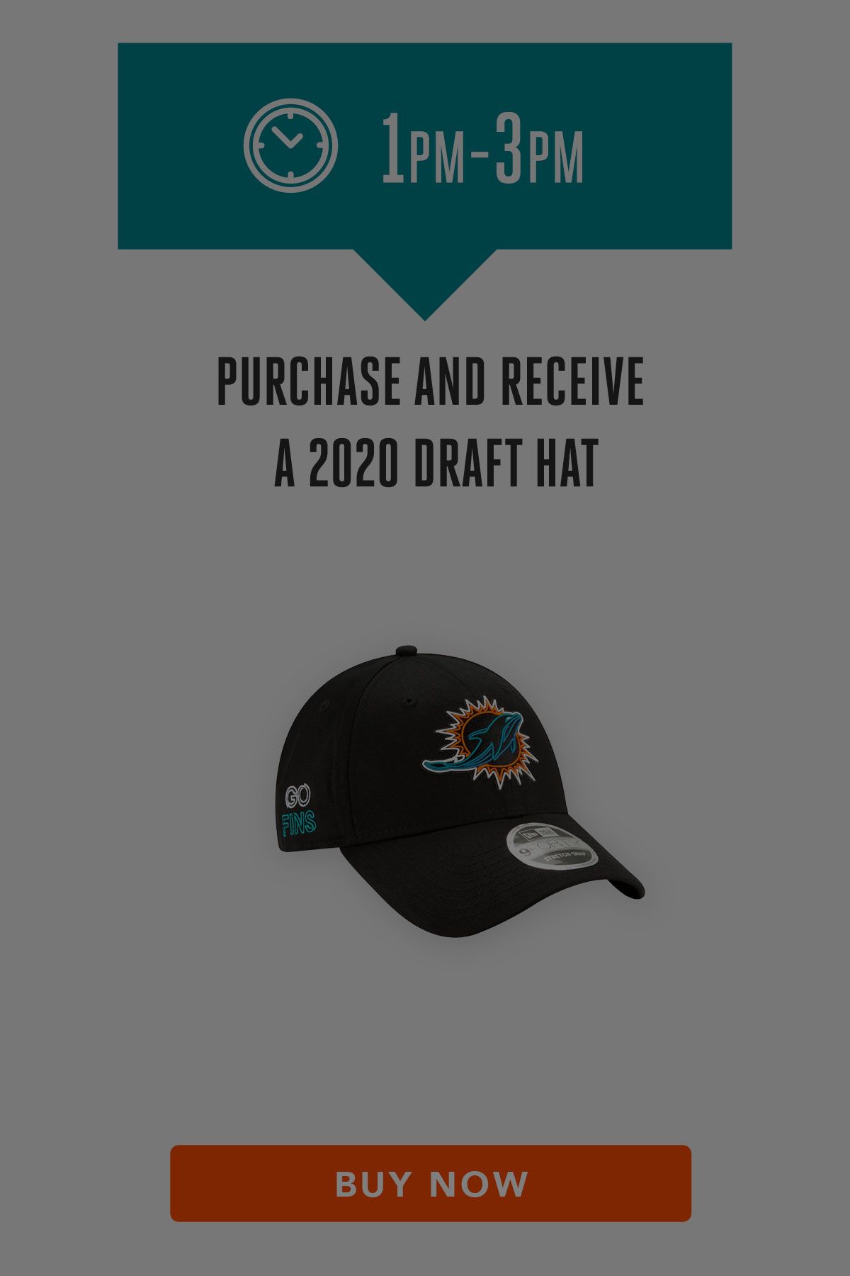Graphic: 2021 On-Sale Event Timeline - 1 PM to 3 PM

Purchase season tickets and receive a 2020 Draft Hat

CLOSED
