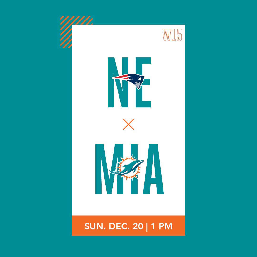 Graphic: Gameday Theater Week 15 - Patriots at Dolphins