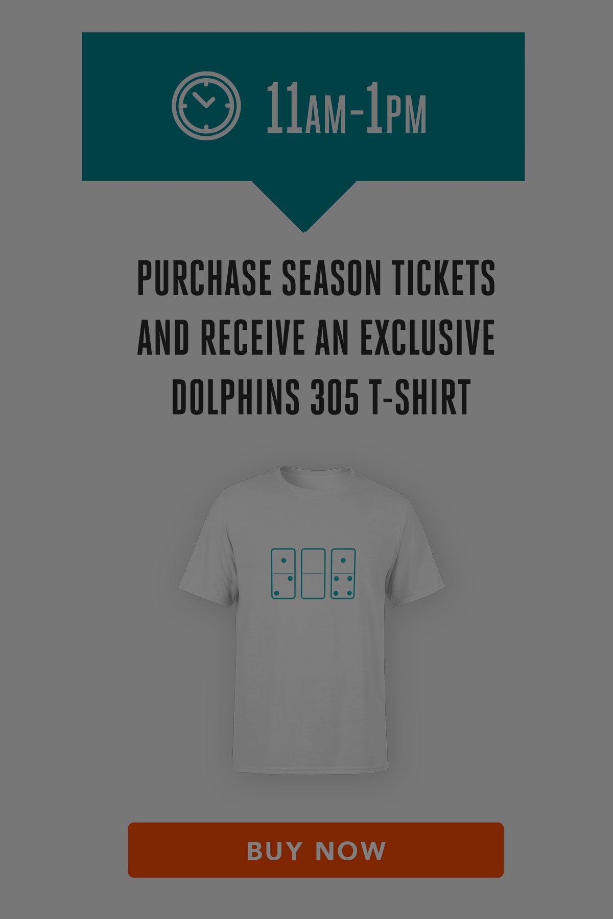 Graphic: 2021 On-Sale Event Timeline - 11 AM to 1 PM

*   Purchase season tickets and receive an exclusive 305 T-Shirt for every seat bought

COMPLETE