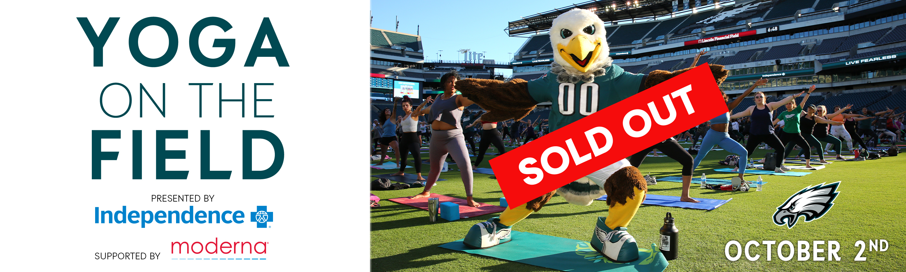Philadelphia Eagles Yoga on the Field