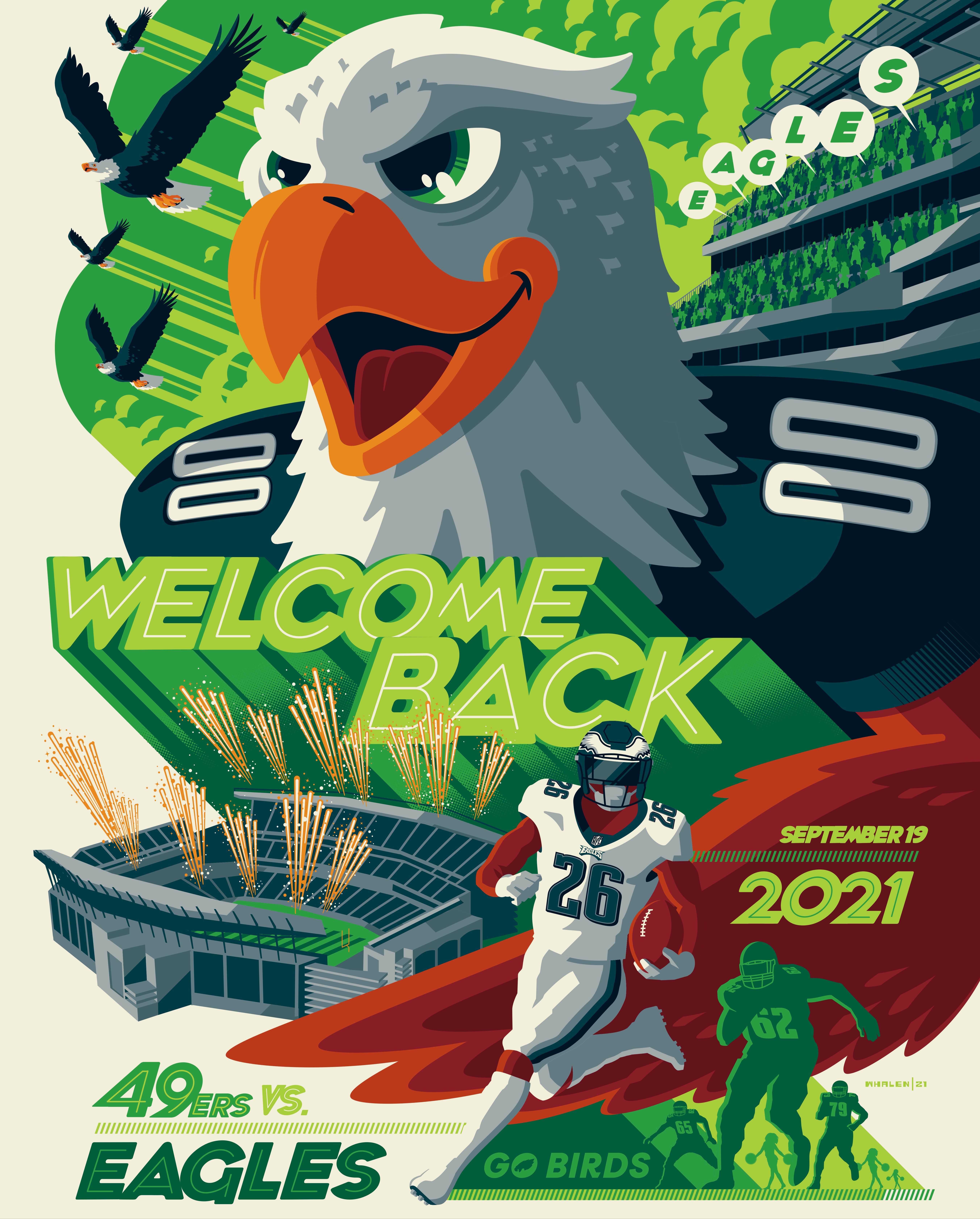 NFL Philadelphia Eagles - Retro Logo 14 Poster