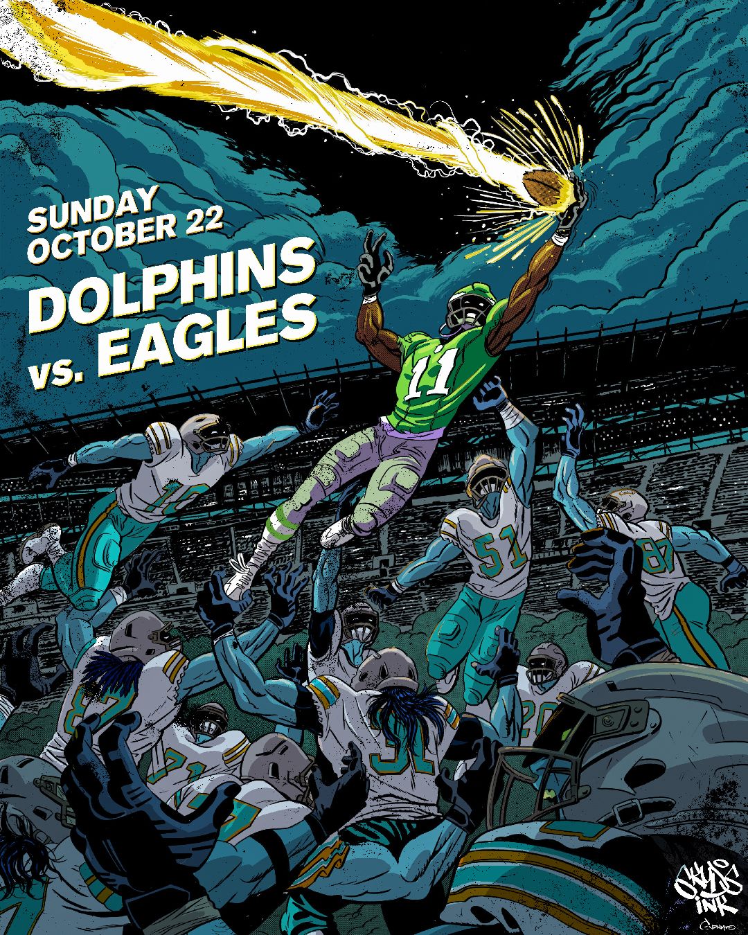 Week 7: Dolphins vs. Eagles