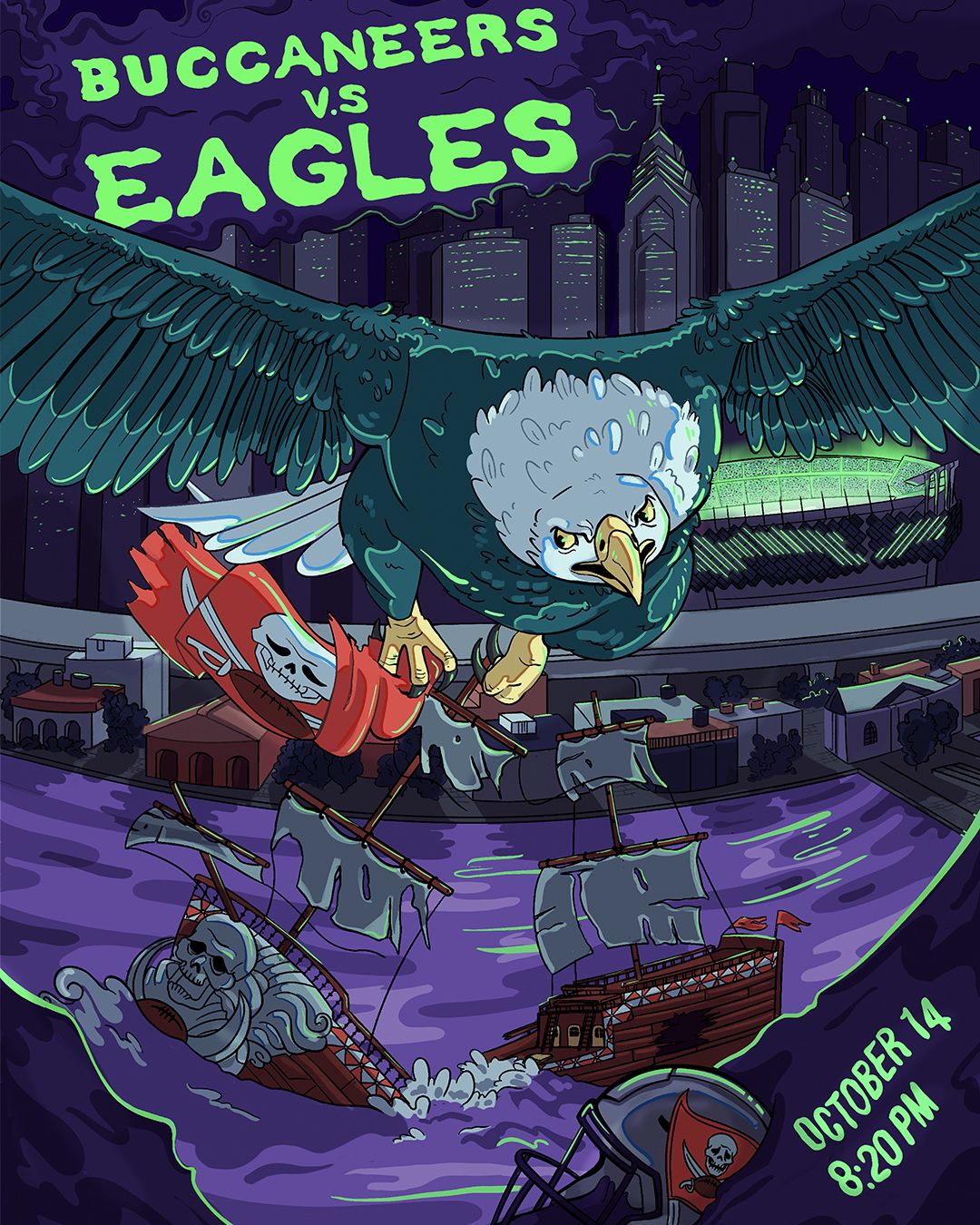 Philadelphia Eagles Pepsi Gameday Poster Playlist Series