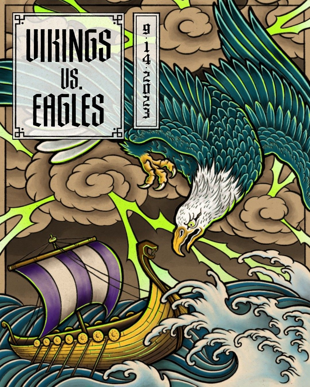 Philadelphia Eagles Gameday Poster — Mario Zucca Illustration