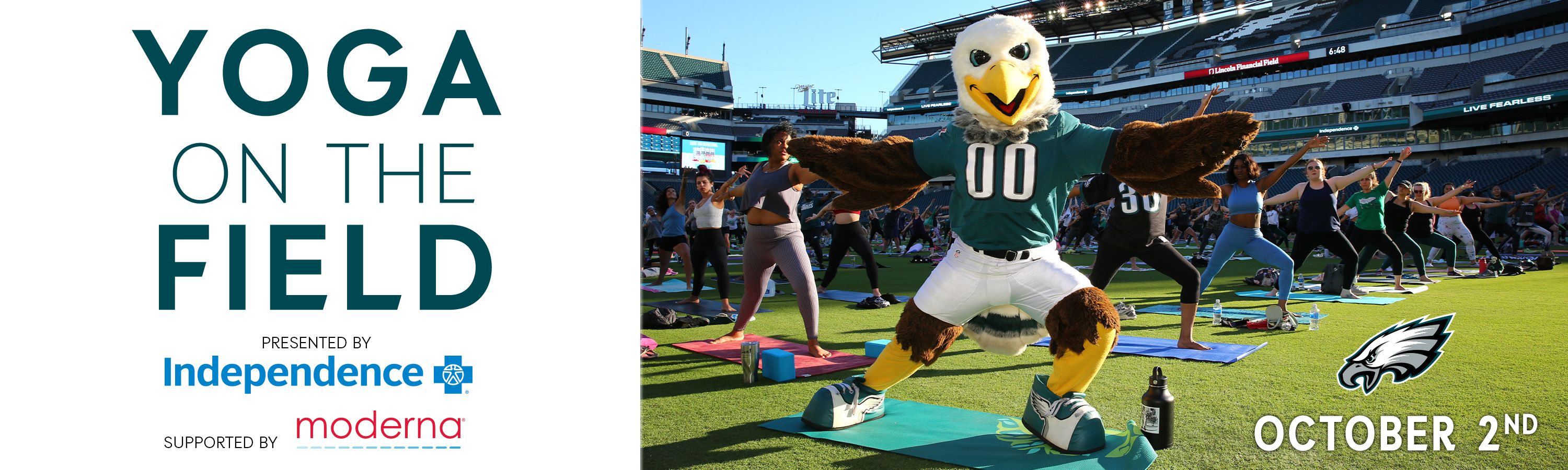 Philadelphia Eagles Yoga on the Field