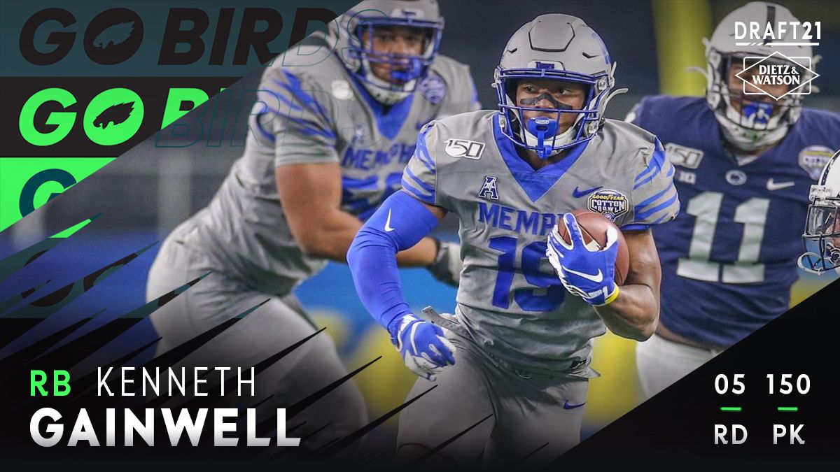 Round 5 - Pick 6: Kenneth Gainwell, RB, Memphis (Philadelphia