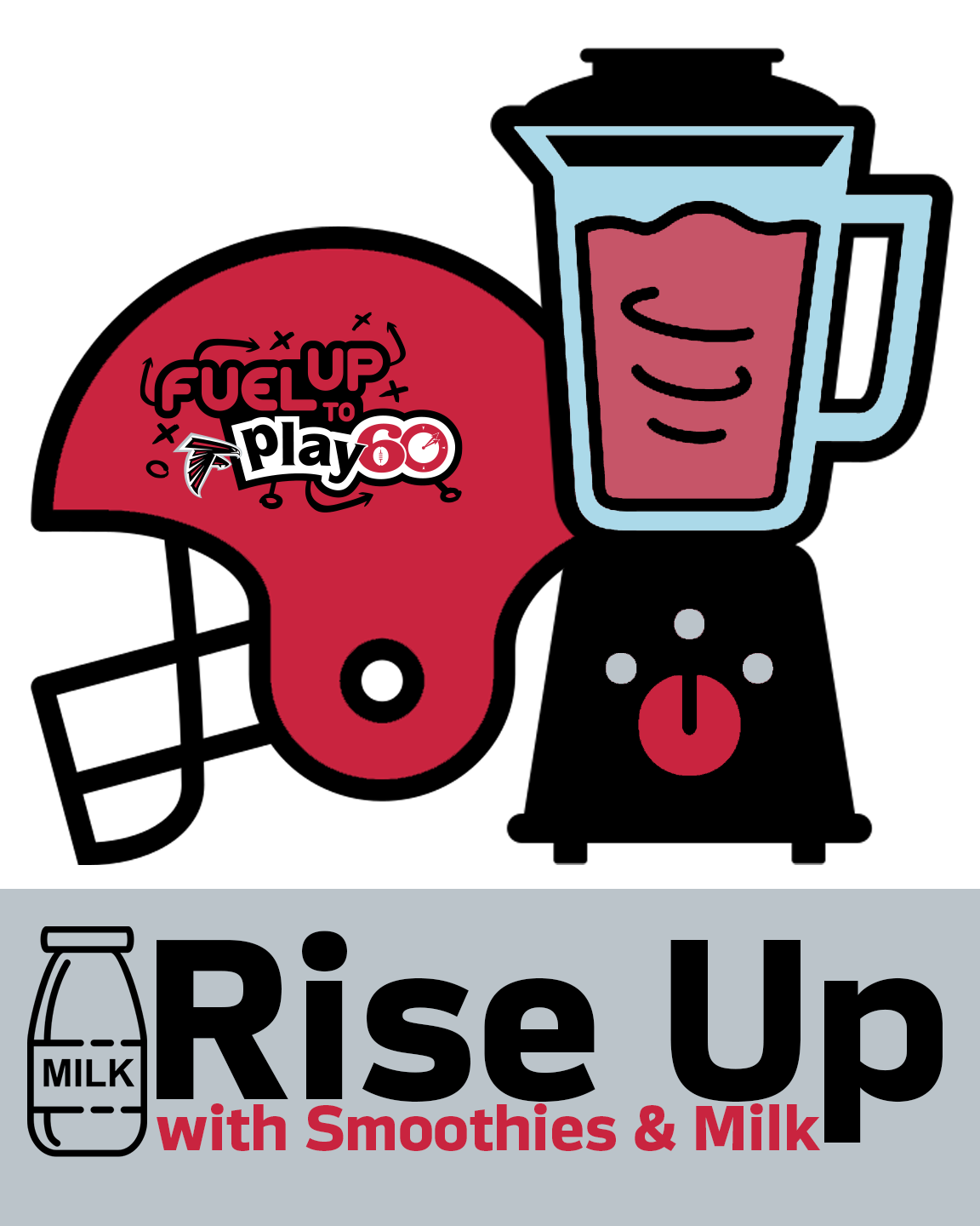 Rise Up w Smoothie & Milk Graphic
