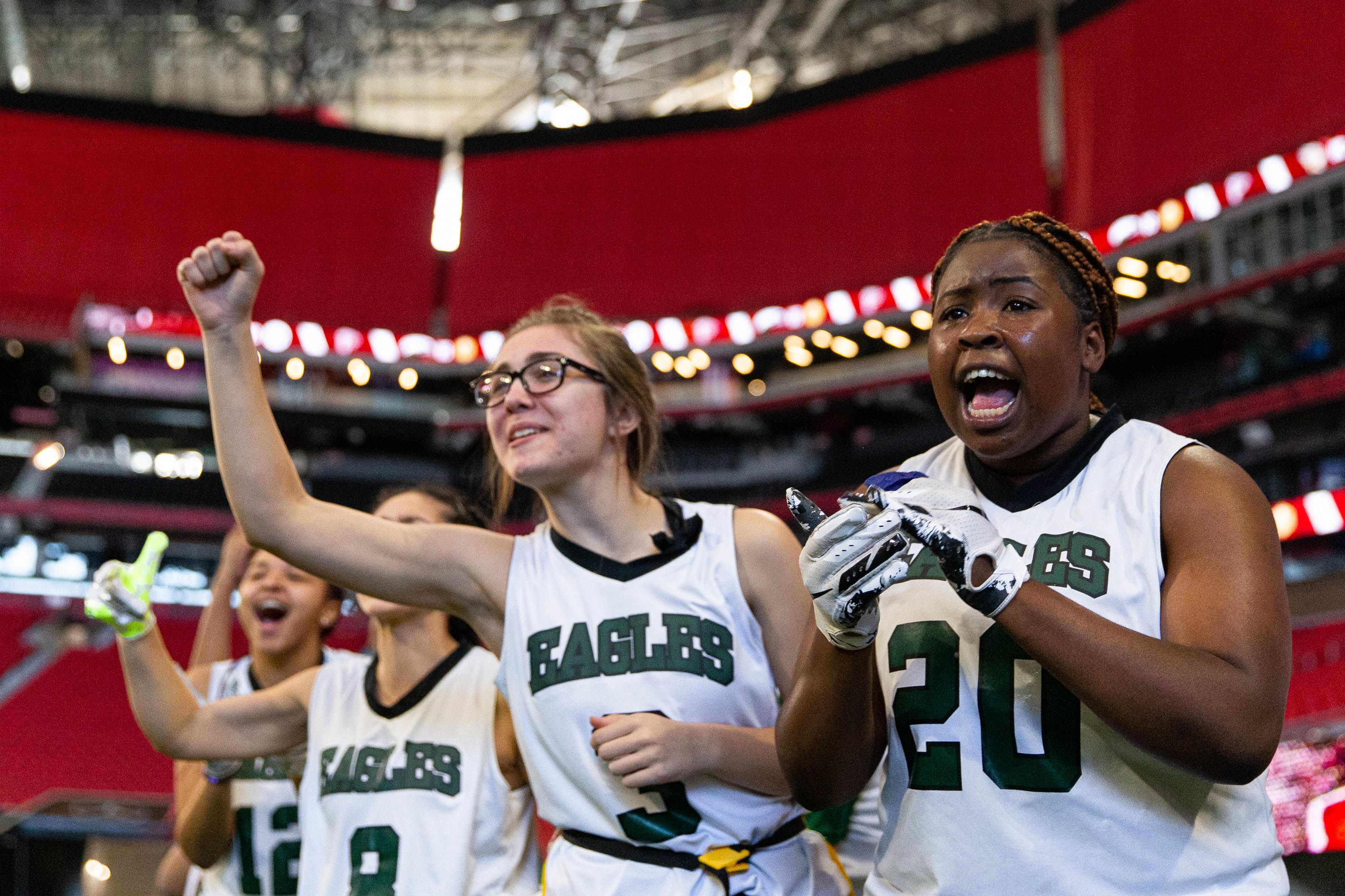 Girls Flag Football Wall Unveil at Mercedes-Benz Stadium