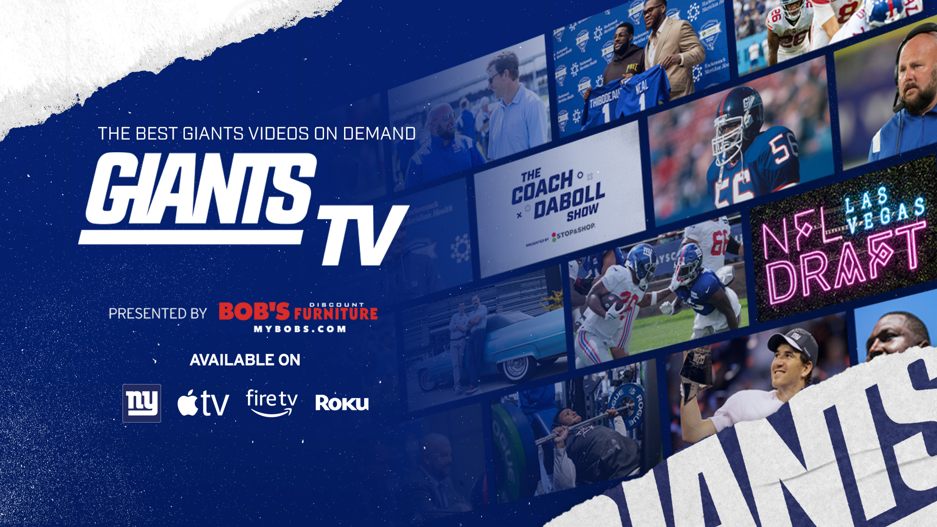 New York Giants Connected TV for Roku and Apple TV New York Giants