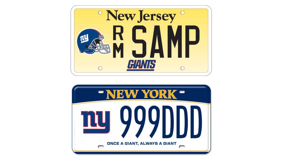 NEW YORK AND NEW JERSEY LICENSE PLATES