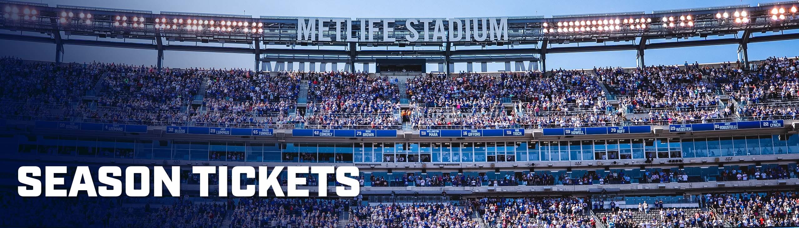 New York Giants Seating Chart Map at MetLife Stadium