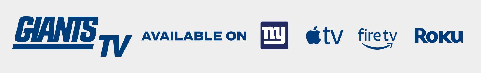 New York Giants Connected TV for Roku and Apple TV