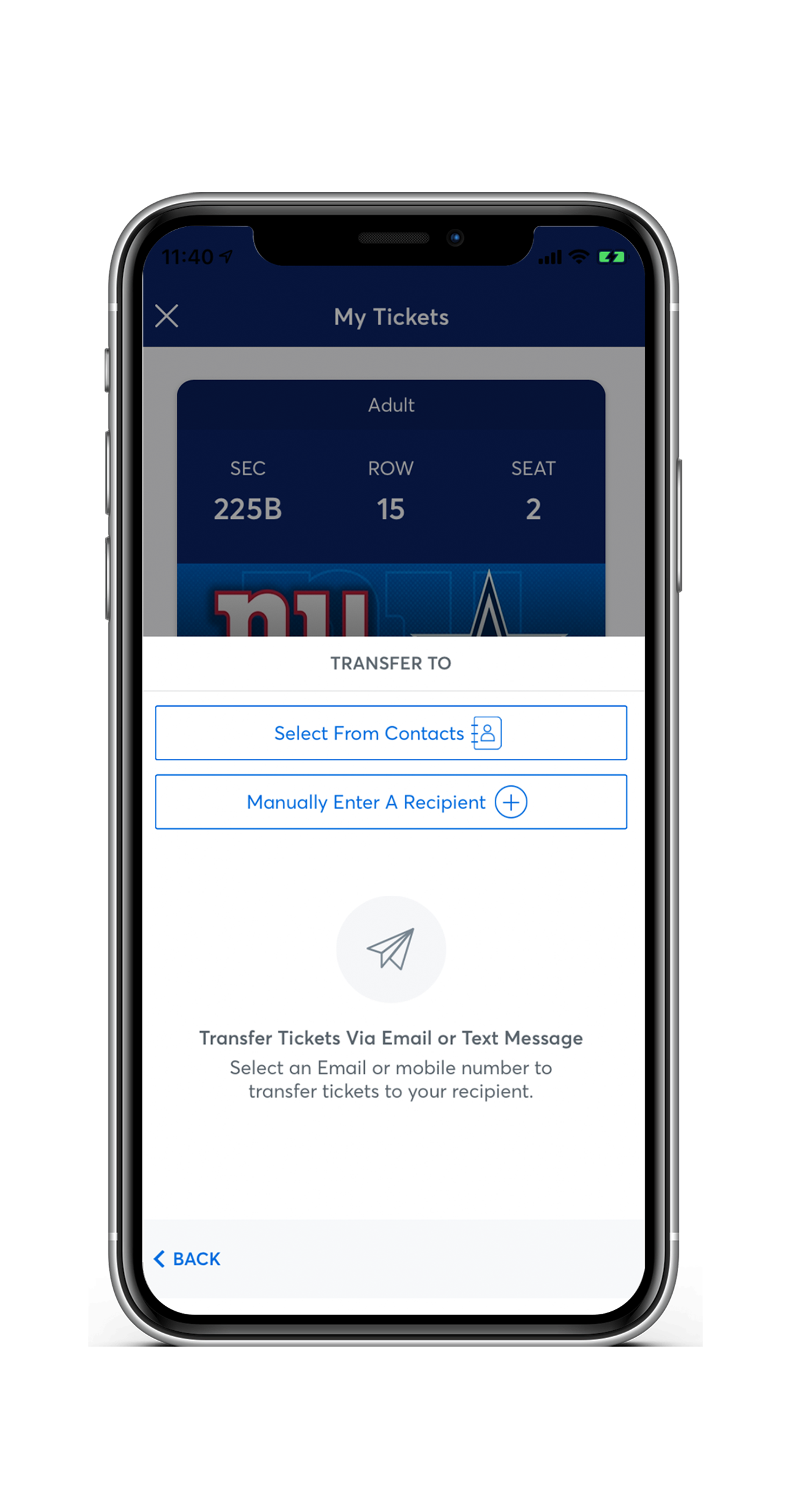 Manage your tickets through Giants Account Manager