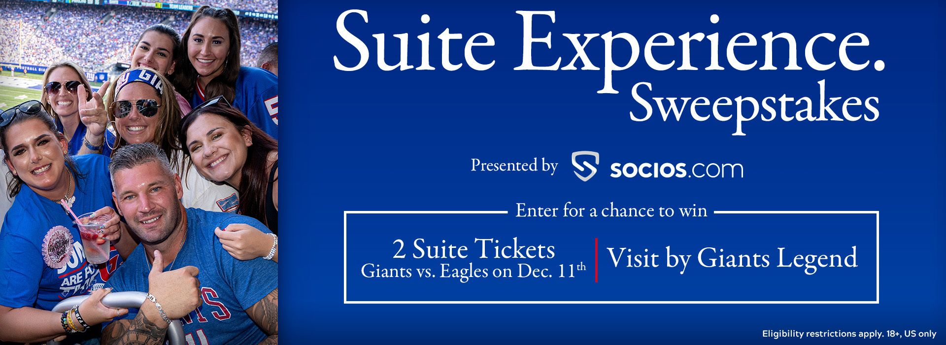 Enter the Giants 2021 Season Tickets Sweepstakes